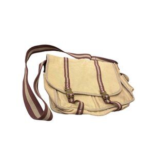 Gap Vintage tan brown cotton 12.5"x17.5" messenger shoulder bag SKU 9961